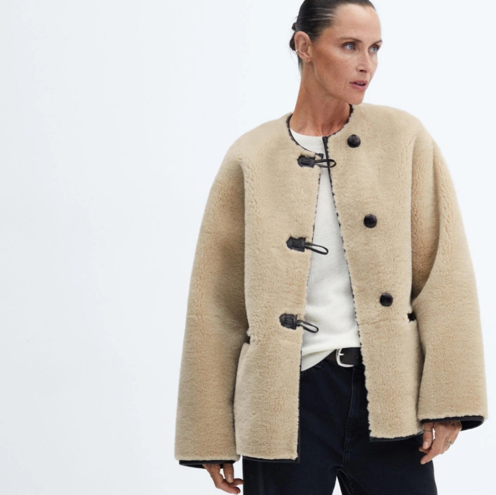 Mango Teddy Shearling Coat